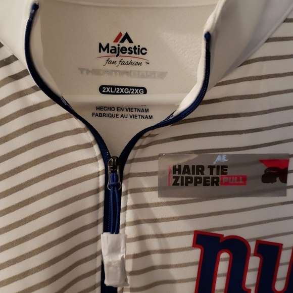 NWT! NY Giants 🏈Athletic Three Quarter Zip - Picture 2 of 6